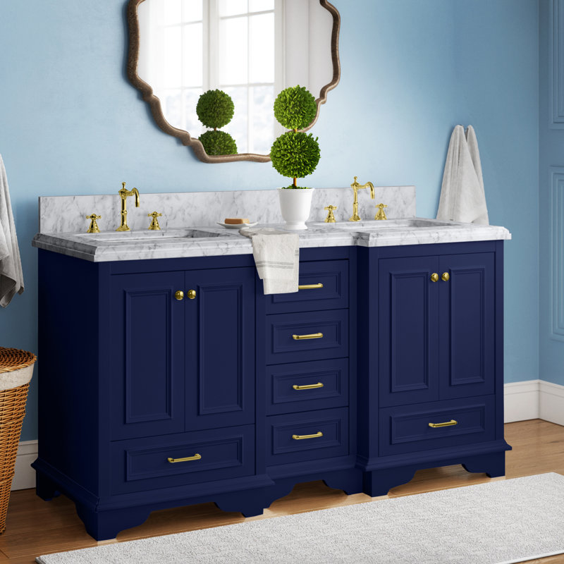 Lark Manor Loughlam 60" Double Bathroom Vanity Set & Reviews Wayfair